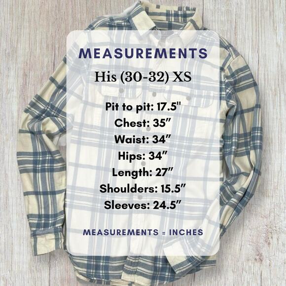 Vintage 90s Blue Plaid Flannel Shirt Men XS 30-32 Grunge Punk - Picture 5 of 7